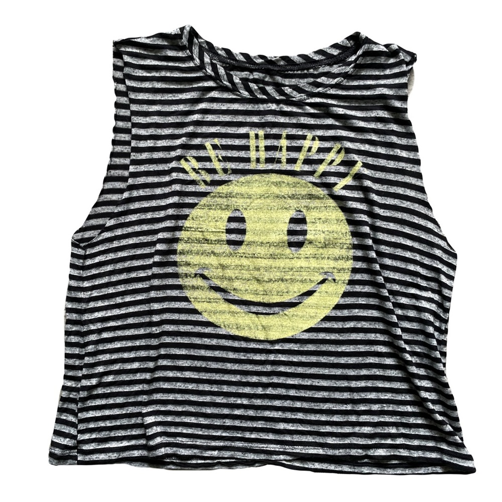 Striped Smiley Face Tank Top